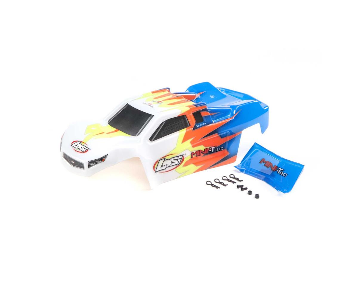 LOS210014 Losi Body, Blue and White, Mini T 2.0 Losi