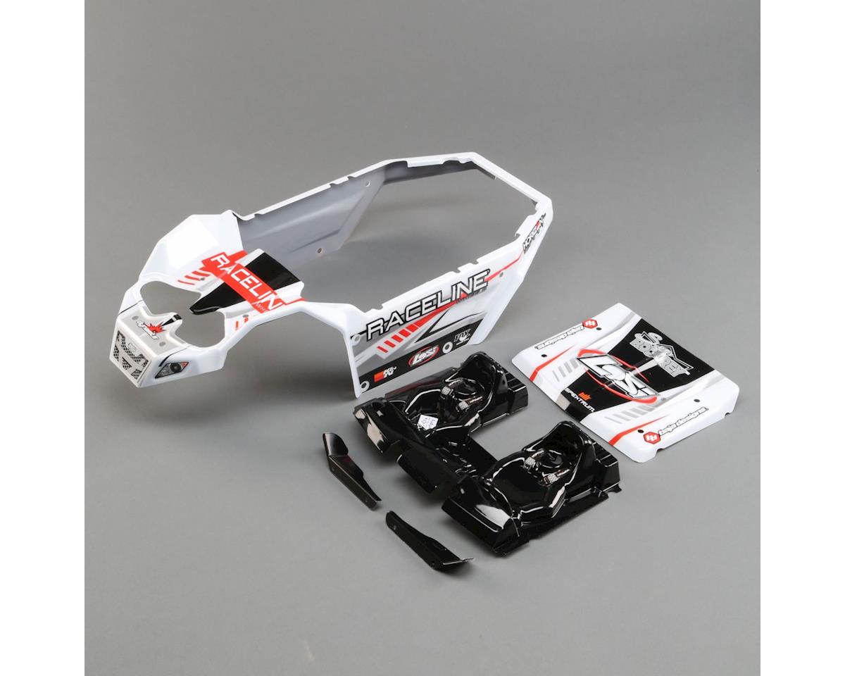 LOS250037 Losi Body Set, Raceline Wheels, Super Rock Rey Losi