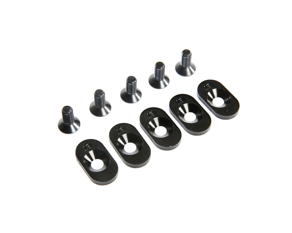 LOS252099 Losi Engine Mount Insert and Screws, Black, 18T, 5ive-T 2.0 Losi