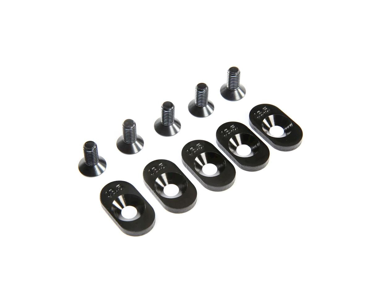 LOS252100 Losi Engine Mount Insert and Screws, Black, 18.5T, 5ive-T 2.0 Losi