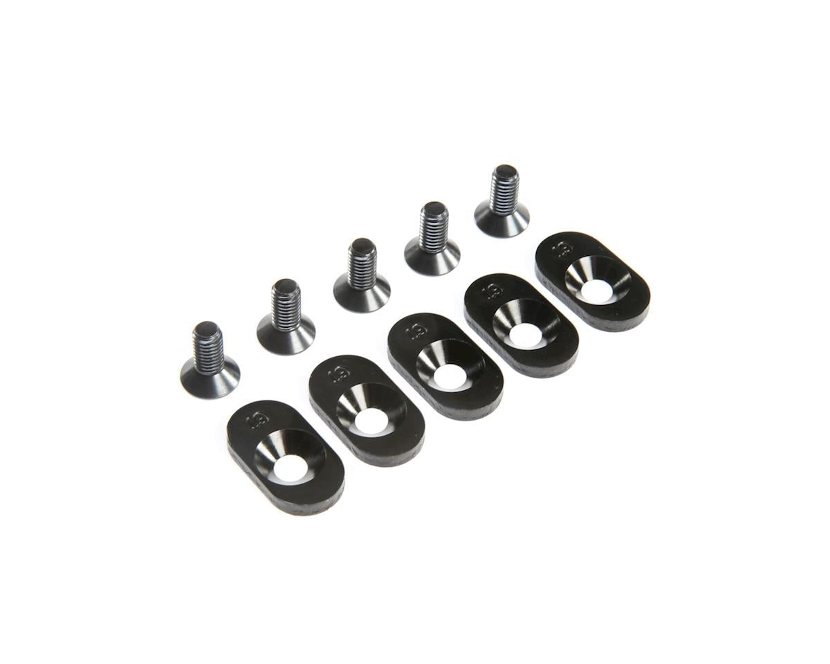 LOS252101 Losi Engine Mount Insert and Screws, Black, 19T, 5ive-T 2.0 Losi