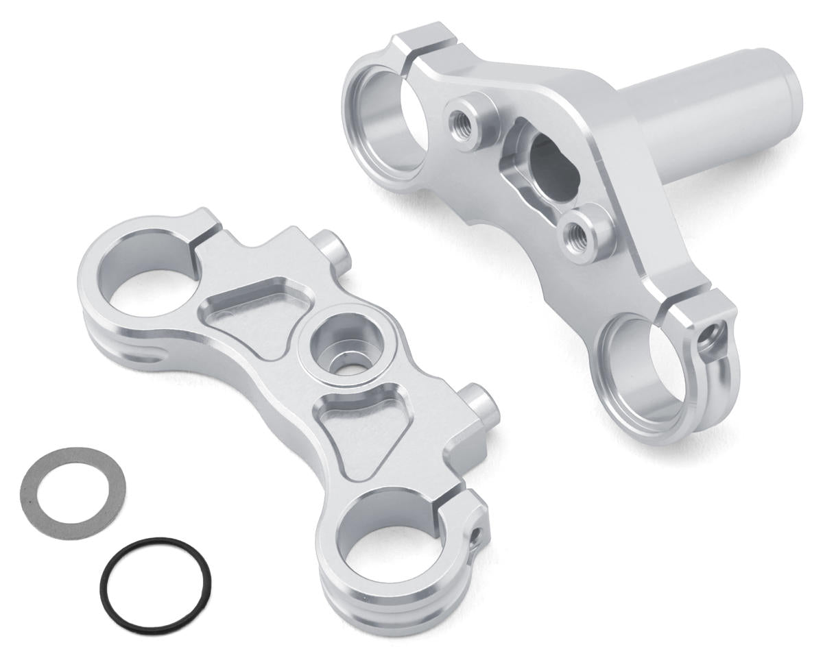 LOS364006 Losi Aluminium Triple Clamp Set, Silver, ProMoto-MX Losi