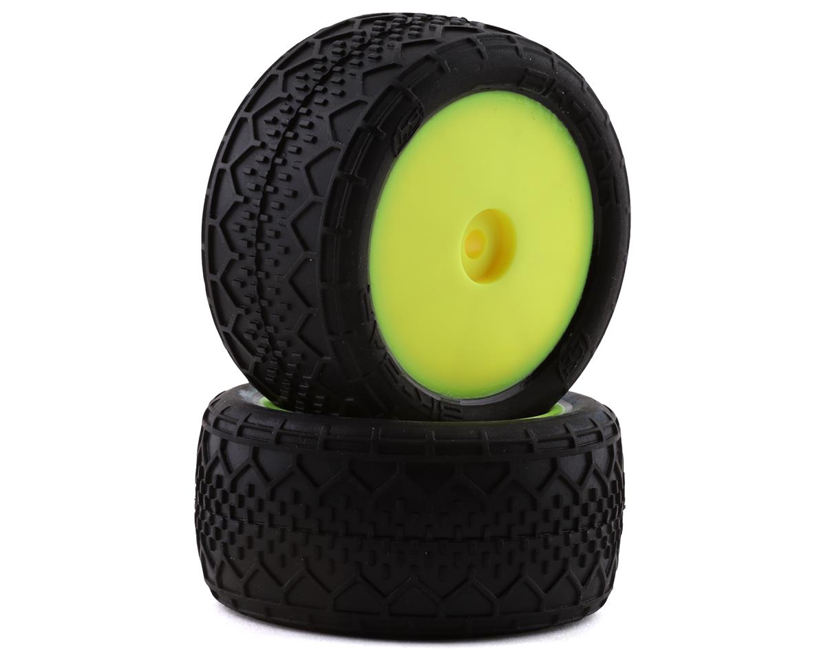 LOS41016 Losi Rear Mounted BK Bar with Yellow Wheels, 2pcs, Mini-B Losi