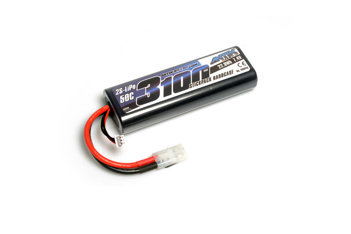 LRP-430413 LRP ANTIX 3100mAh - 7.4V - 50C LiPo Battery - Car Stickpack Hardcase - Tamiya Plug LRP