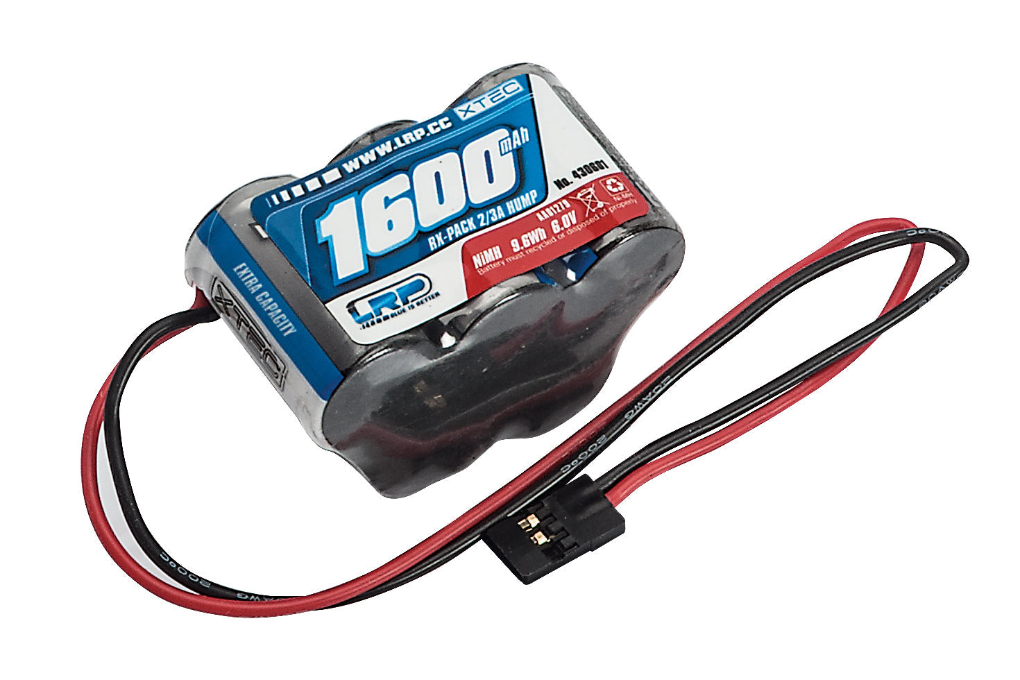 LRP-430601 LRP XTEC RX-pack Hump 2/3A NiMH - JR - 6.0V - 1600mAh LRP