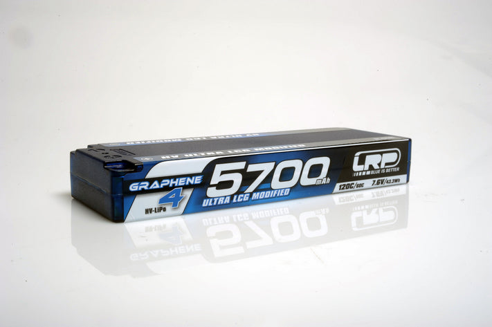 LRP-431282 LRP HV Ultra LCG Modified GRAPHENE-4 5700mAh Hardcase battery - 7.6V LiPo - 120C/60C LRP