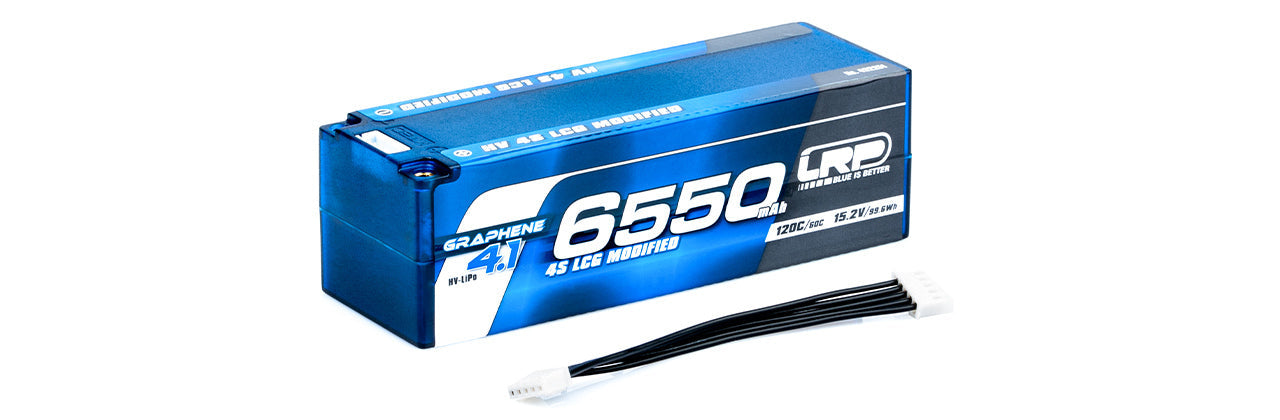 LRP-432251 LRP HV LCG 1/8 Offroad GRAPHENE-4.1 6550mAh Hardcase - 15.2V LiPo - 120C/60C Battery LRP