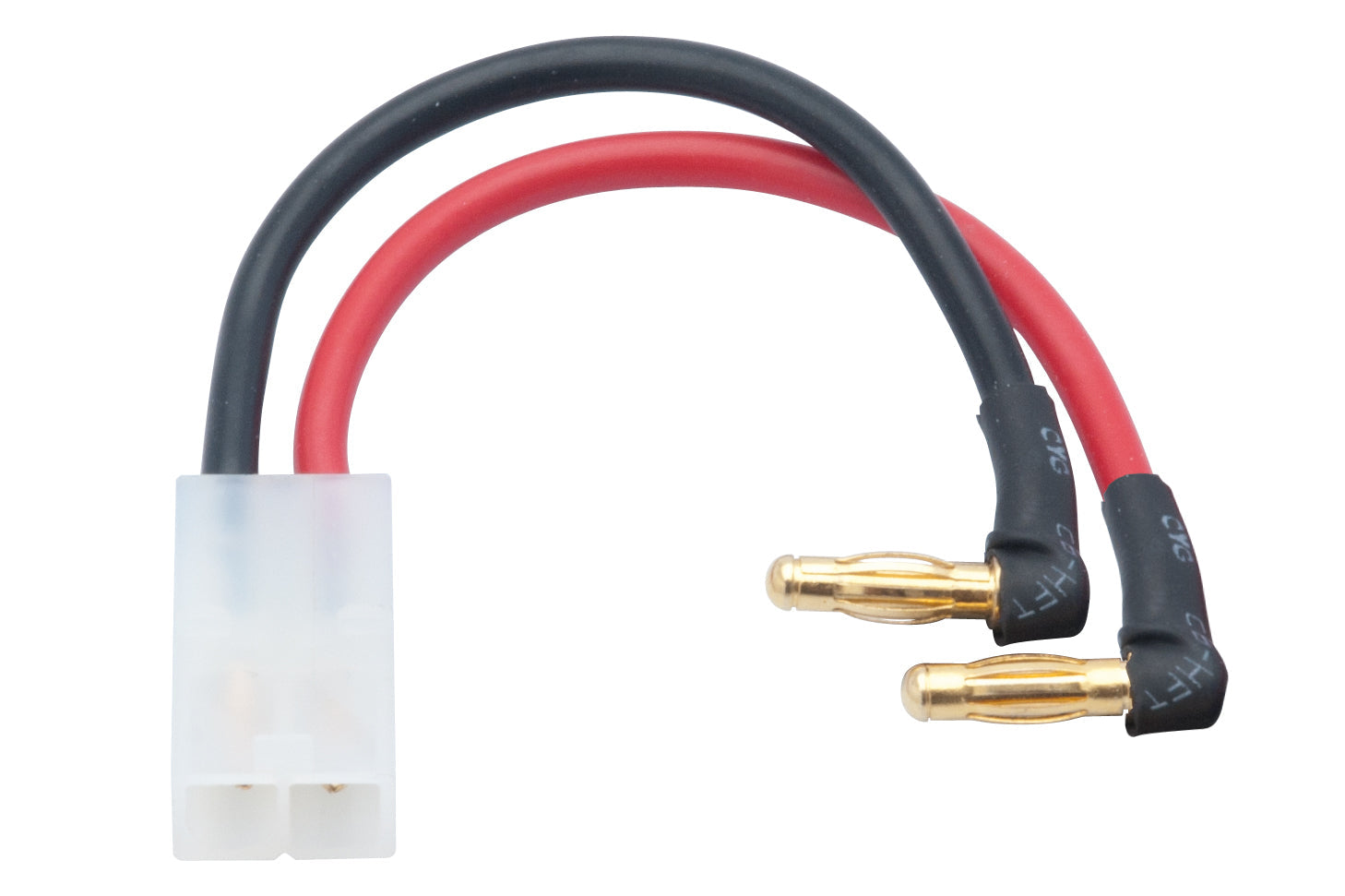 LRP-65838 LRP LiPo Hardcase adapter wire - 4mm male plug to Tamiya/JST plug 90° angle LRP