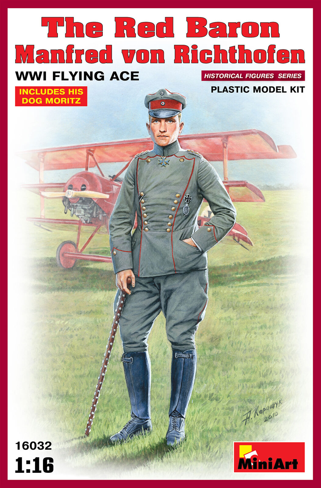 MiniArt 1/16 Red Baron. Manfred von Richthofen.WW1 Flying Ace Plastic Model Kit