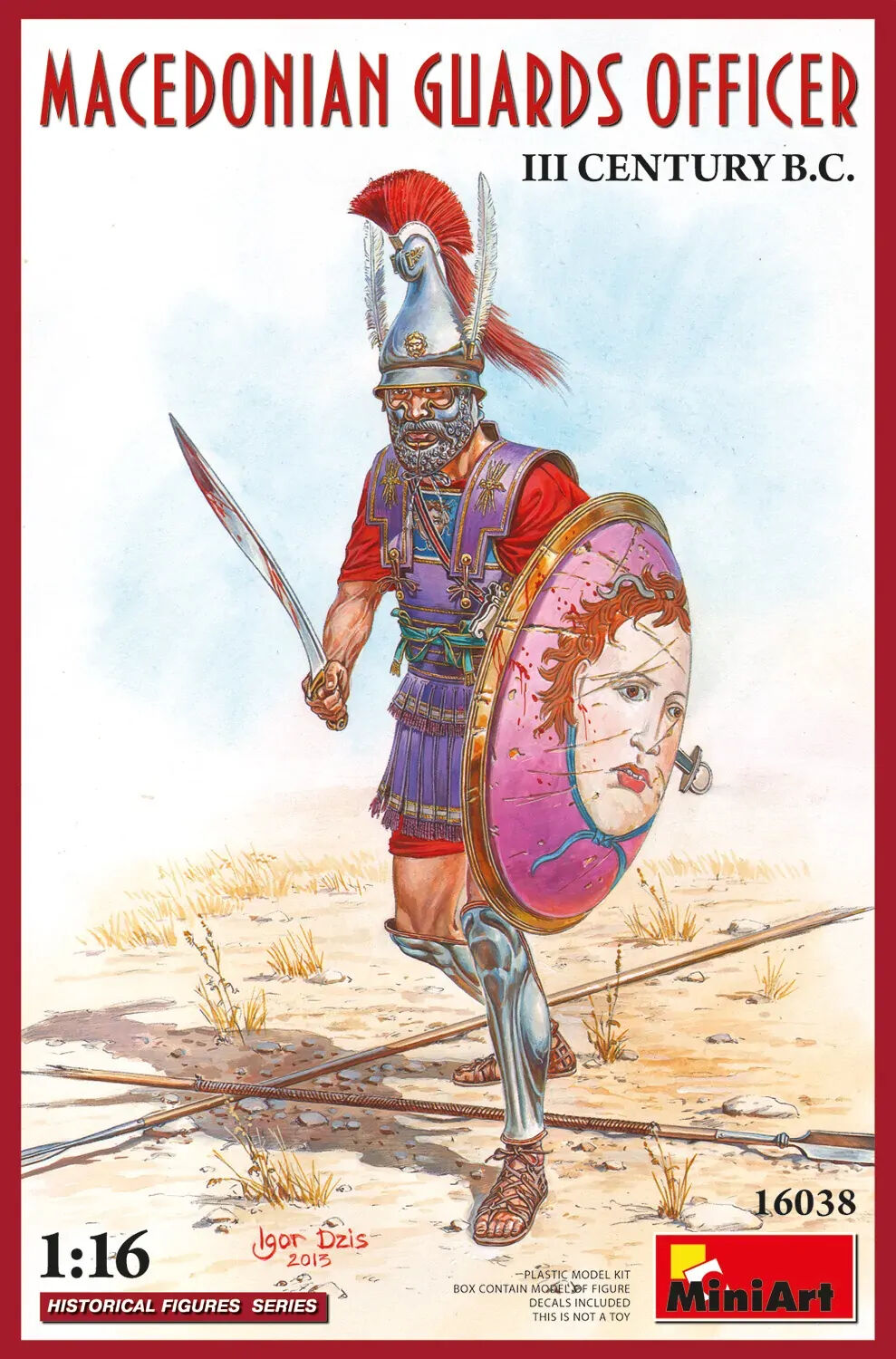 MiniArt 1/16 Macedonian Guards Officer. III Century B.C. Plastic Model Kit