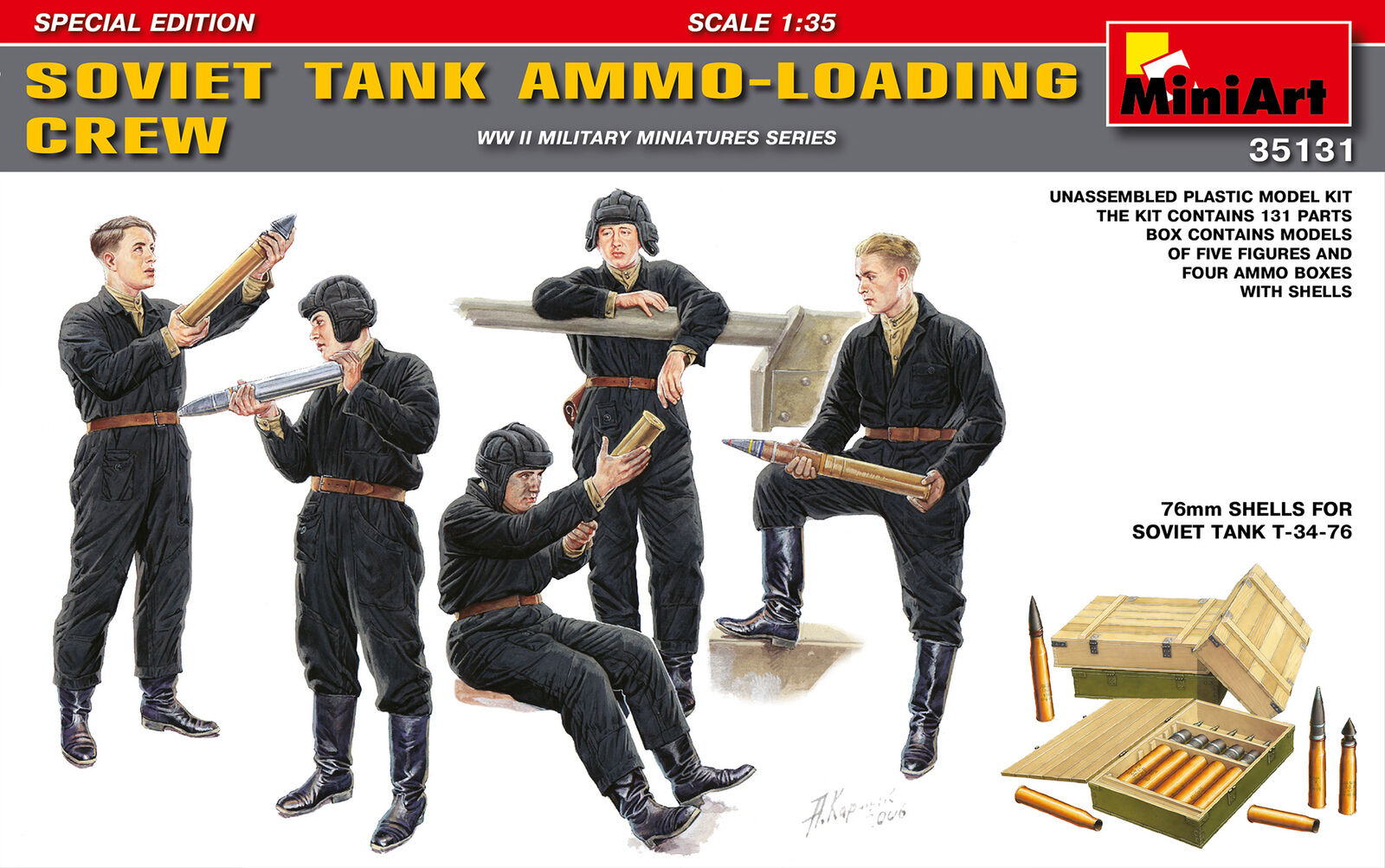 MiniArt 1/35 Soviet Tank Ammo-Loading Crew Set. Spec. Edition Plastic Model Kit