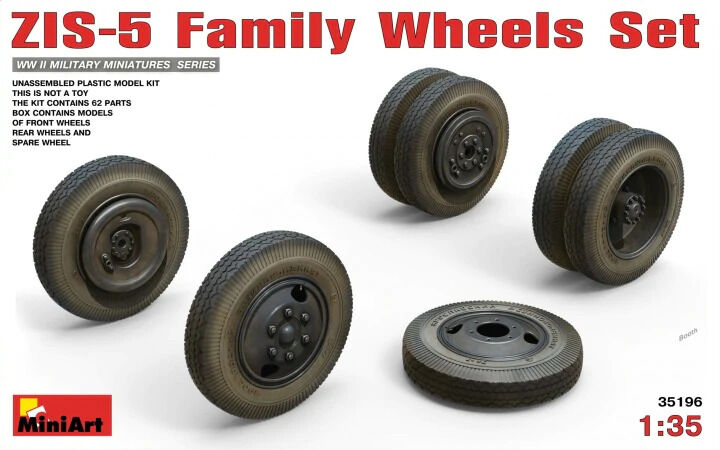 MiniArt 1/35 ZIS-5 Family Wheels Set Plastic Model Kit