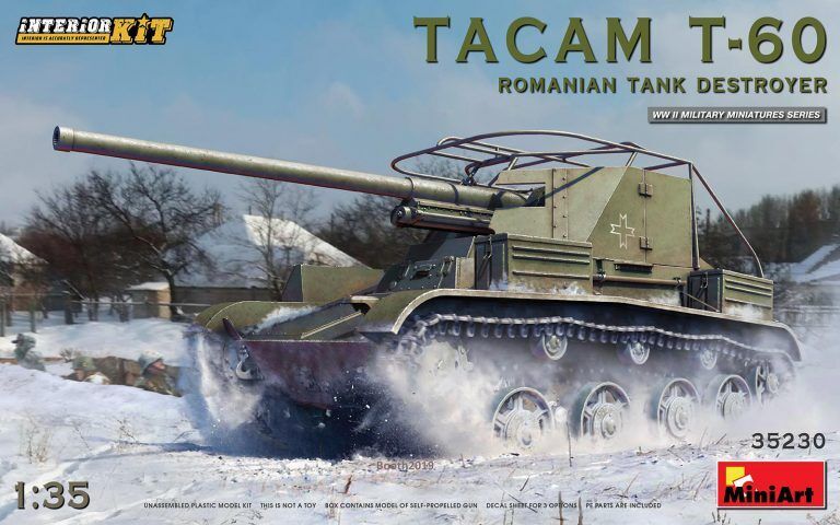 MiniArt 1/35 Tacam T-60 Romanian Tank Destroyer. Interior Kit Plastic Model Kit