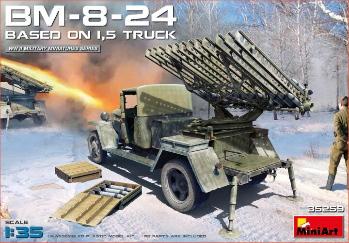 MiniArt 1/35 BM-8-24 Based on 1.5t Truck Plastic Model Kit