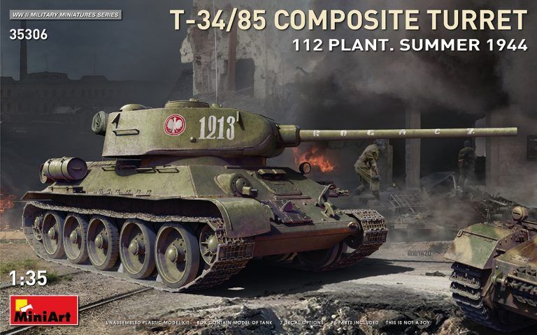 MiniArt 1/35 T-34-85 Composite Turret. 112 Plant. Summer 1944 Plastic Model Kit