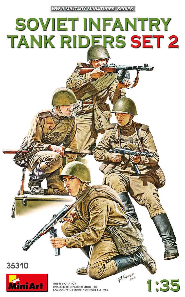 MiniArt 1/35 SOVIET INFANTRY TANK RIDERS SET 2 Plastic Model Kit MA35310