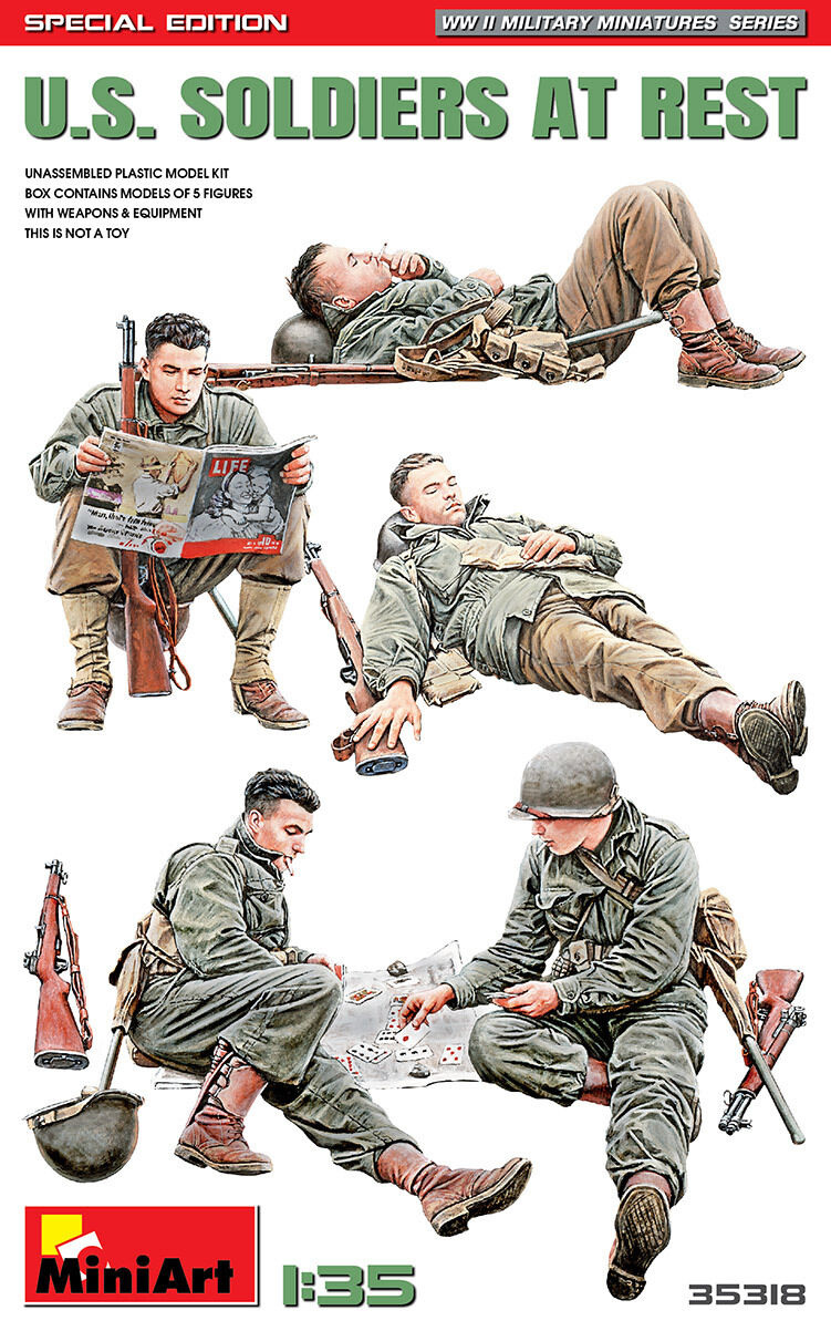 MiniArt 1/35 U.S. Soldiers at Rest. Special Edition Plastic Model Kit