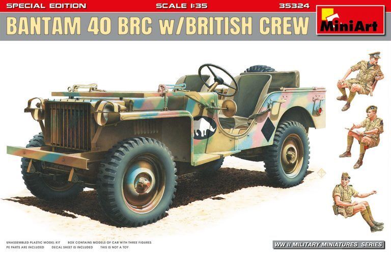 MiniArt 1/35 Bantam 40 BRC w/British Crew. Special Edition Plastic Model Kit