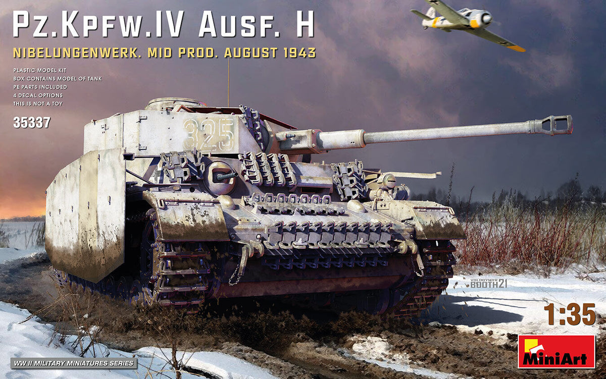 MiniArt 1/35 Pz.Kpfw.IV Ausf. H Nibelungenwerk. Mid Prod. (August 1943) Plastic Model Kit MA35337