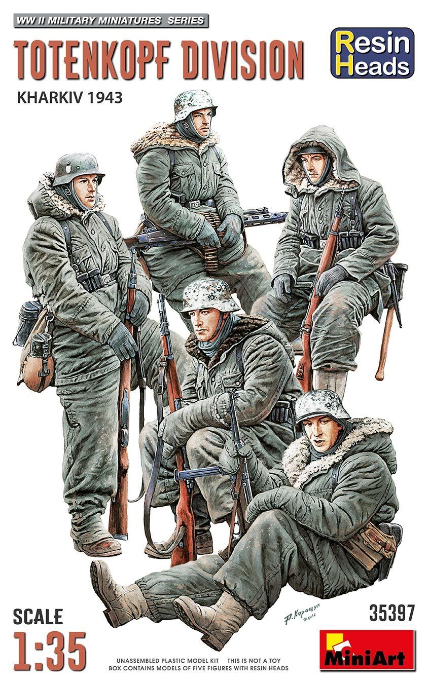 MiniArt 1/35 TOTENKOPF DIVISION. KHARKOV 1943. RESIN HEADS Plastic Model Kit MA35397