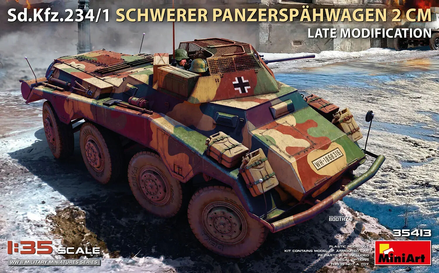 MiniArt 1/35 Sd.Kfz.234/1 Schwerer Panzersp?hwagen (2 cm). Late Mod Plastic Model Kit