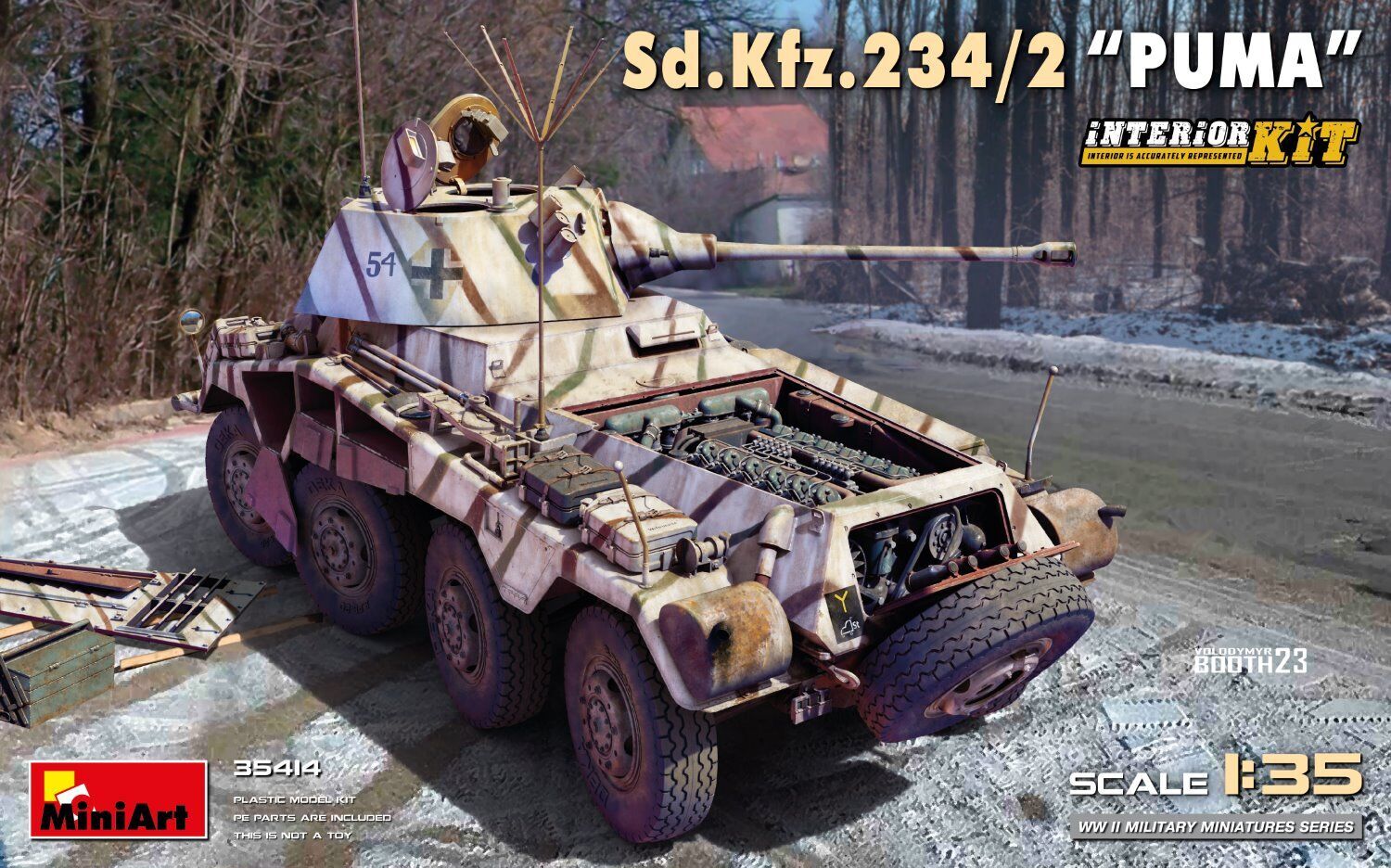 MiniArt 1/35 Sd.Kfz.234/2 Puma€. Interior Kit Plastic Model Kit