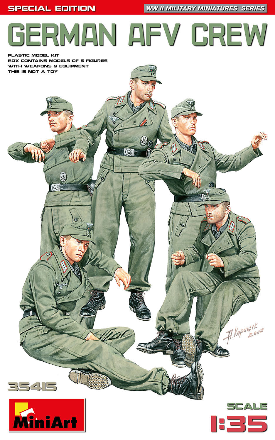 MiniArt 1/35 German AFV Crew. Special Edition Plastic Model Kit