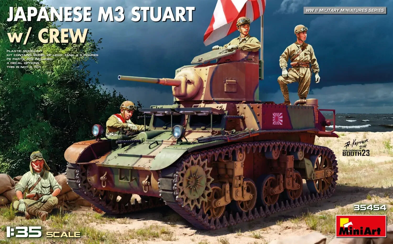 MiniArt 1/35 Japanese M3 Stuart w/ Crew Plastic Model Kit