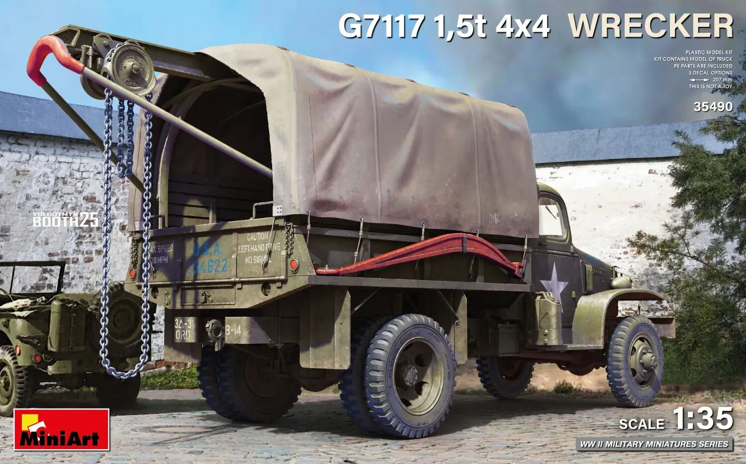 MiniArt 1/35 G7117 1.5t 4x4 Wrecker Plastic Model Kit