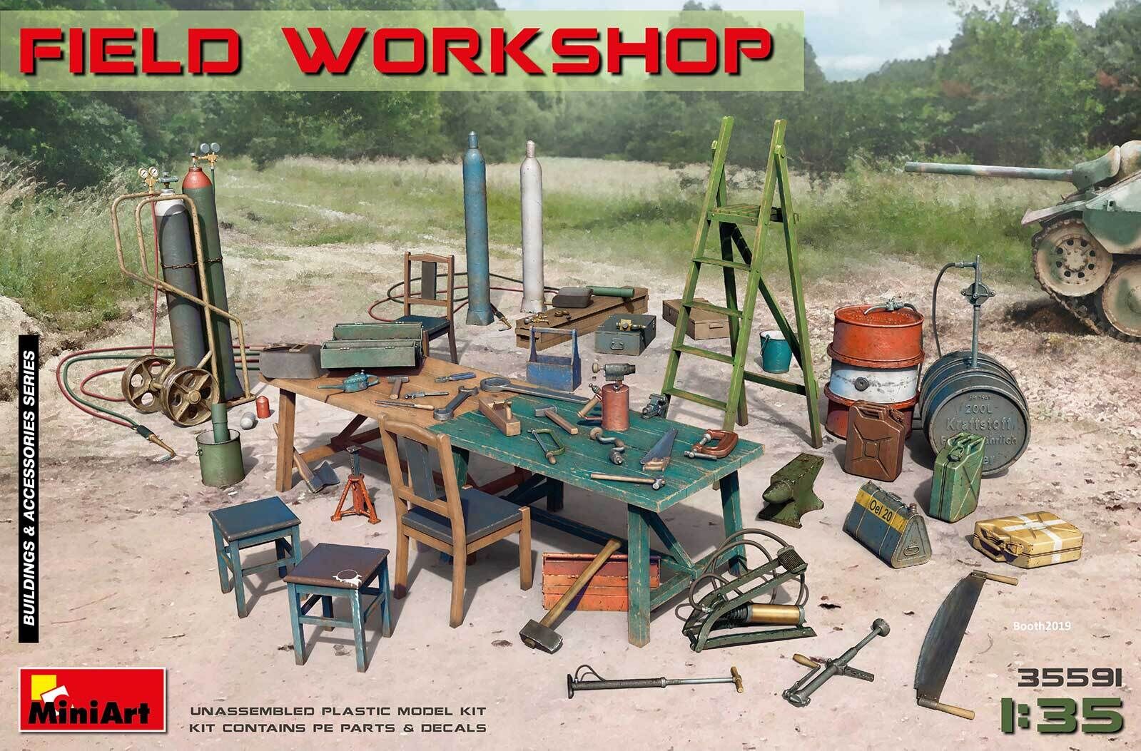MiniArt 1/35 Field Workshop Plastic Model Kit