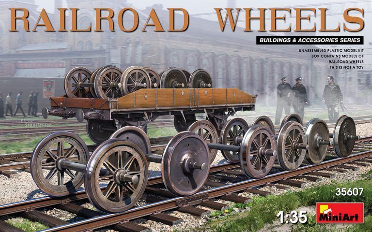 MiniArt 1/35 Railroad Wheels Plastic Model Kit