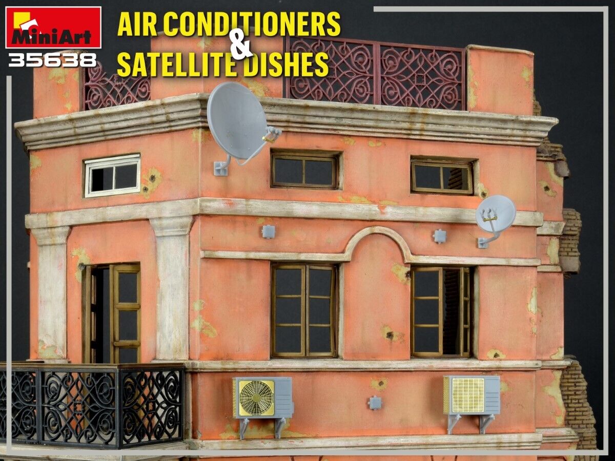 MiniArt 1/35 Air Conditioners & Satellite Dishes Plastic Model Kit