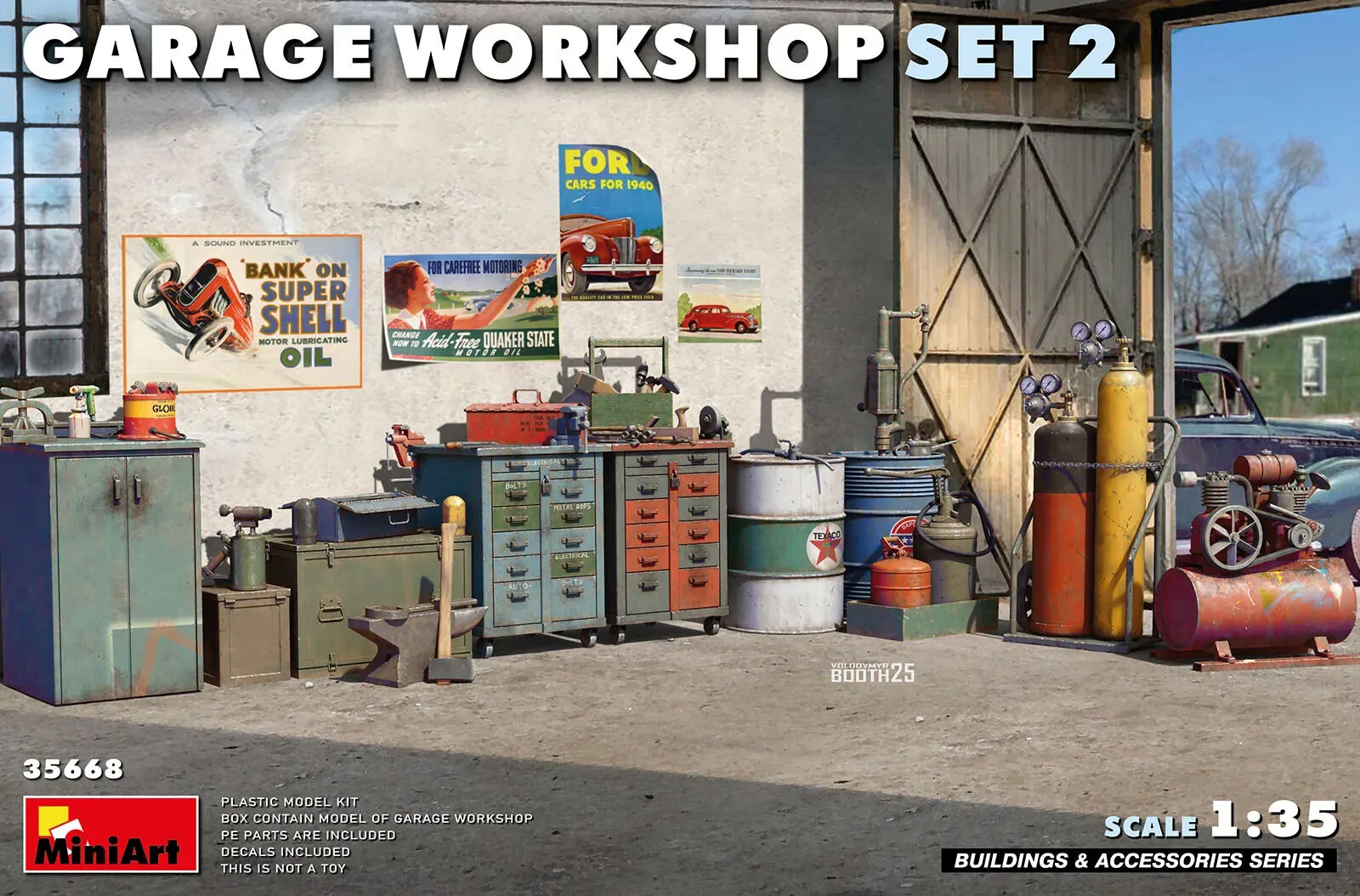 MiniArt 1/35 Garage Workshop Set #2 Plastic Model Kit