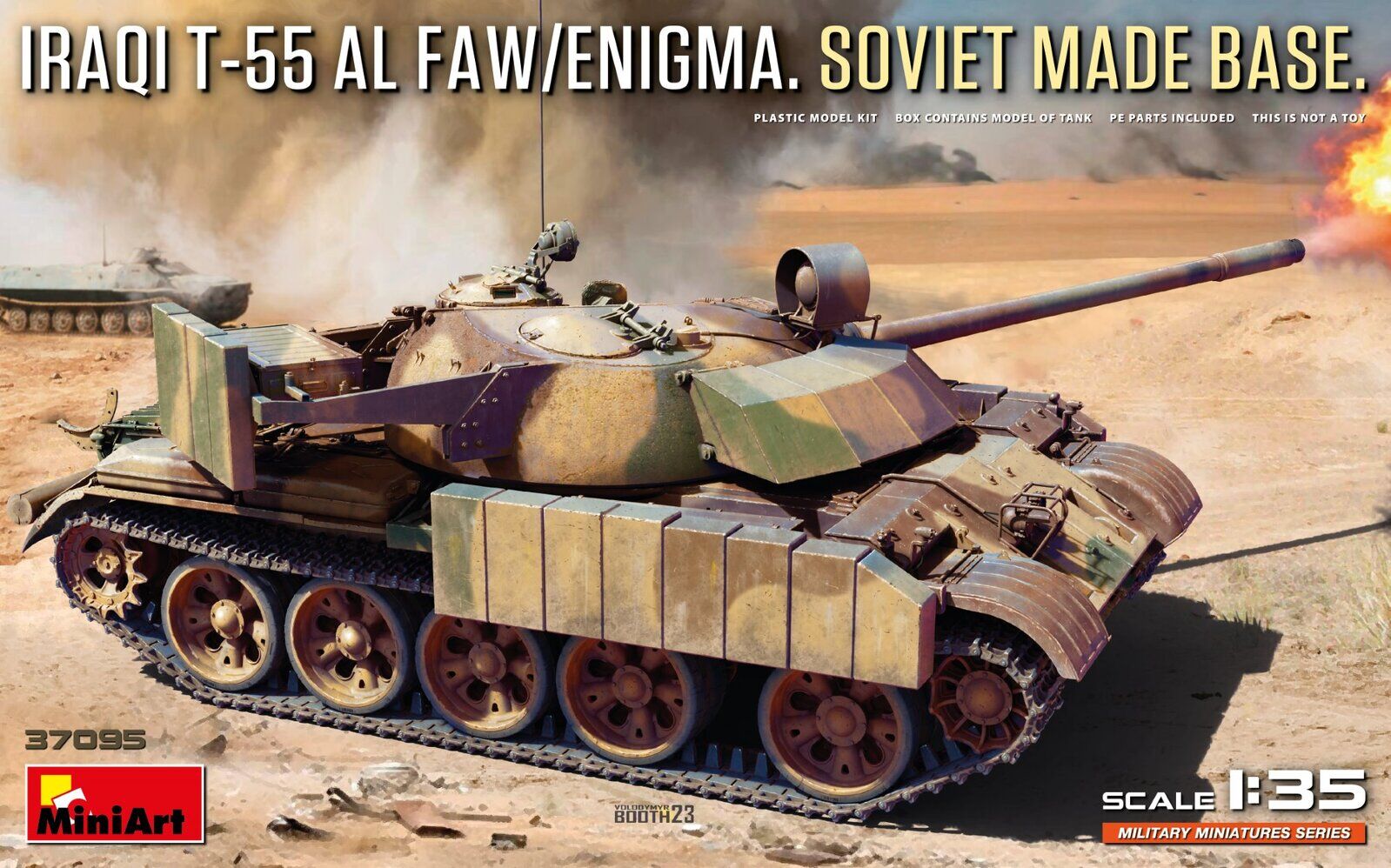MiniArt 1/35 Iraqi T-55 Al Faw/Enigma. Soviet Made Base Plastic Model Kit