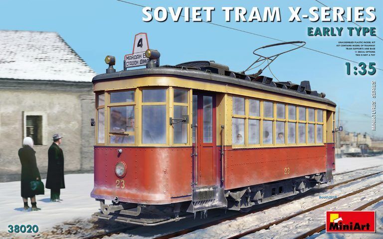 MiniArt 1/35 Soviet Tram X-Series. Early Type Plastic Model Kit MA38020