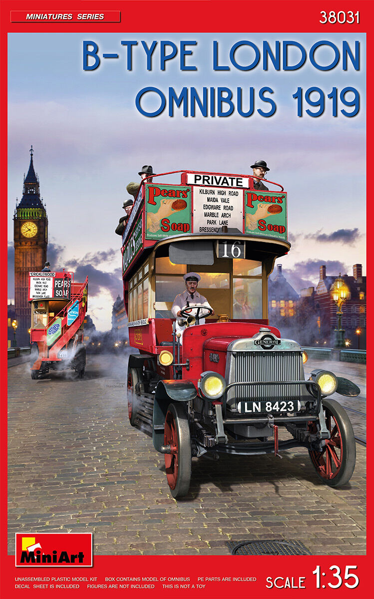 MiniArt 1/35 B-Type London Omnibus (1919) Plastic Model Kit