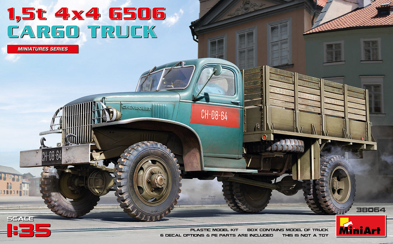 MiniArt 1/35 1.5t 4x4 G506 Cargo Truck Plastic Model Kit