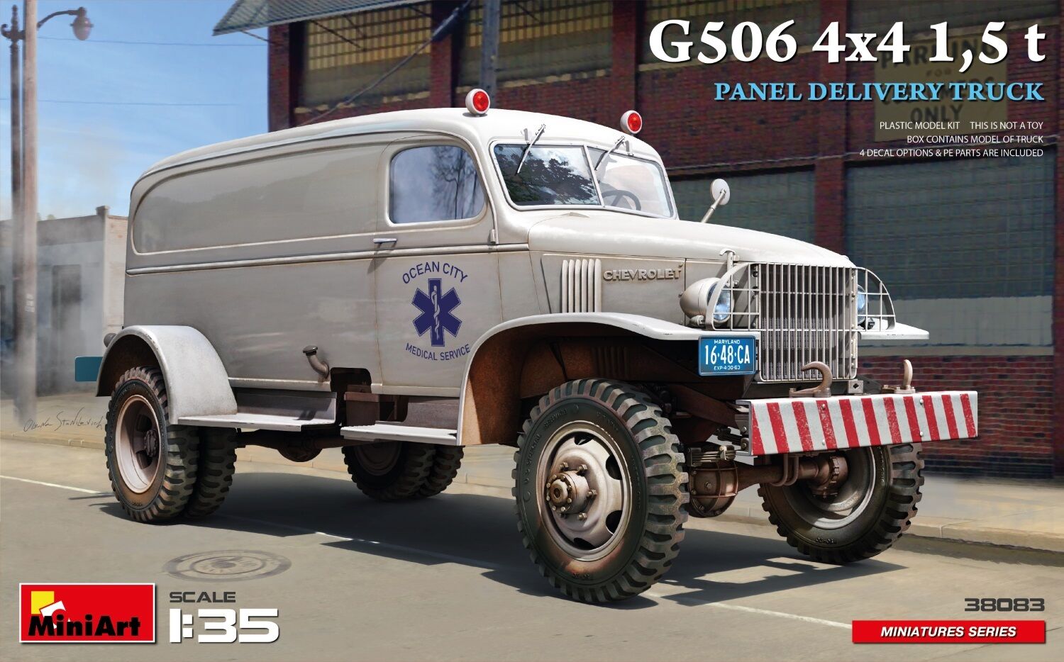 MiniArt 1/35 G506 4x4 1.5 t Panel Delivery Truck Plastic Model Kit