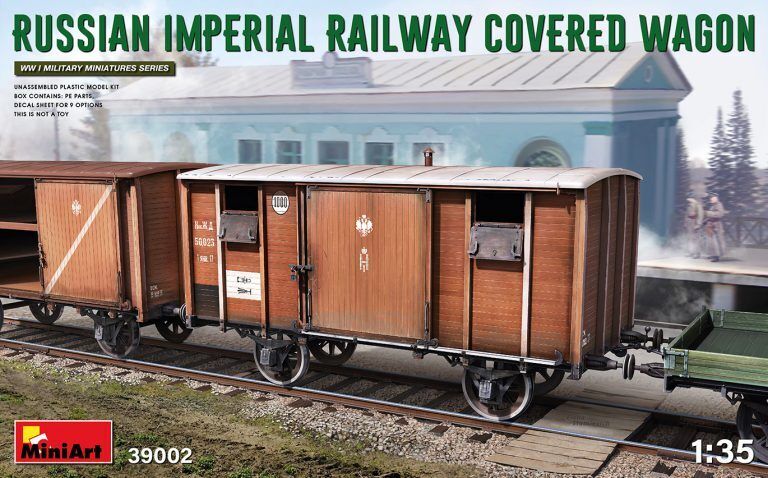 MiniArt 1/35 Russian Imperial Railway Covered Wagon Plastic Model Kit