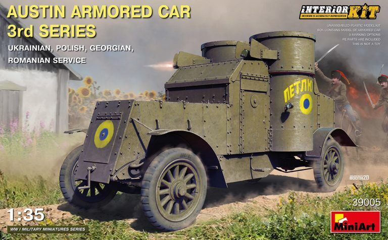 MiniArt 1/35 Austin Armored Car 3rd Series: Ukrainian. Polish. Georgian. Romanian Service. Interior Kit Plastic Model Kit MA39005