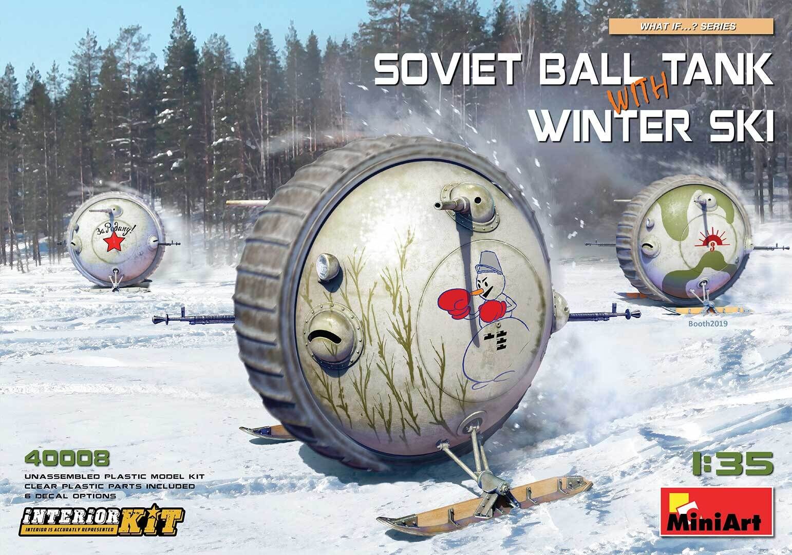 MiniArt 1/35 Soviet Ball Tank with Winter Ski. Interior Kit Plastic Model Kit