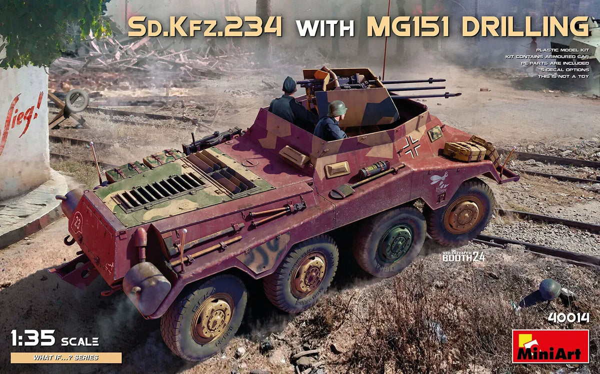 MiniArt 1/35 Sd.Kfz.234 with MG151 Drilling Plastic Model Kit MA40014