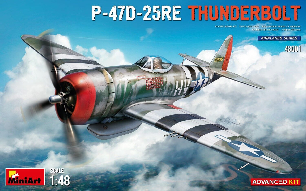 MiniArt 1/48 P-47D-25RE Thunderbolt. Advanced Kit Plastic Model Kit MA48001