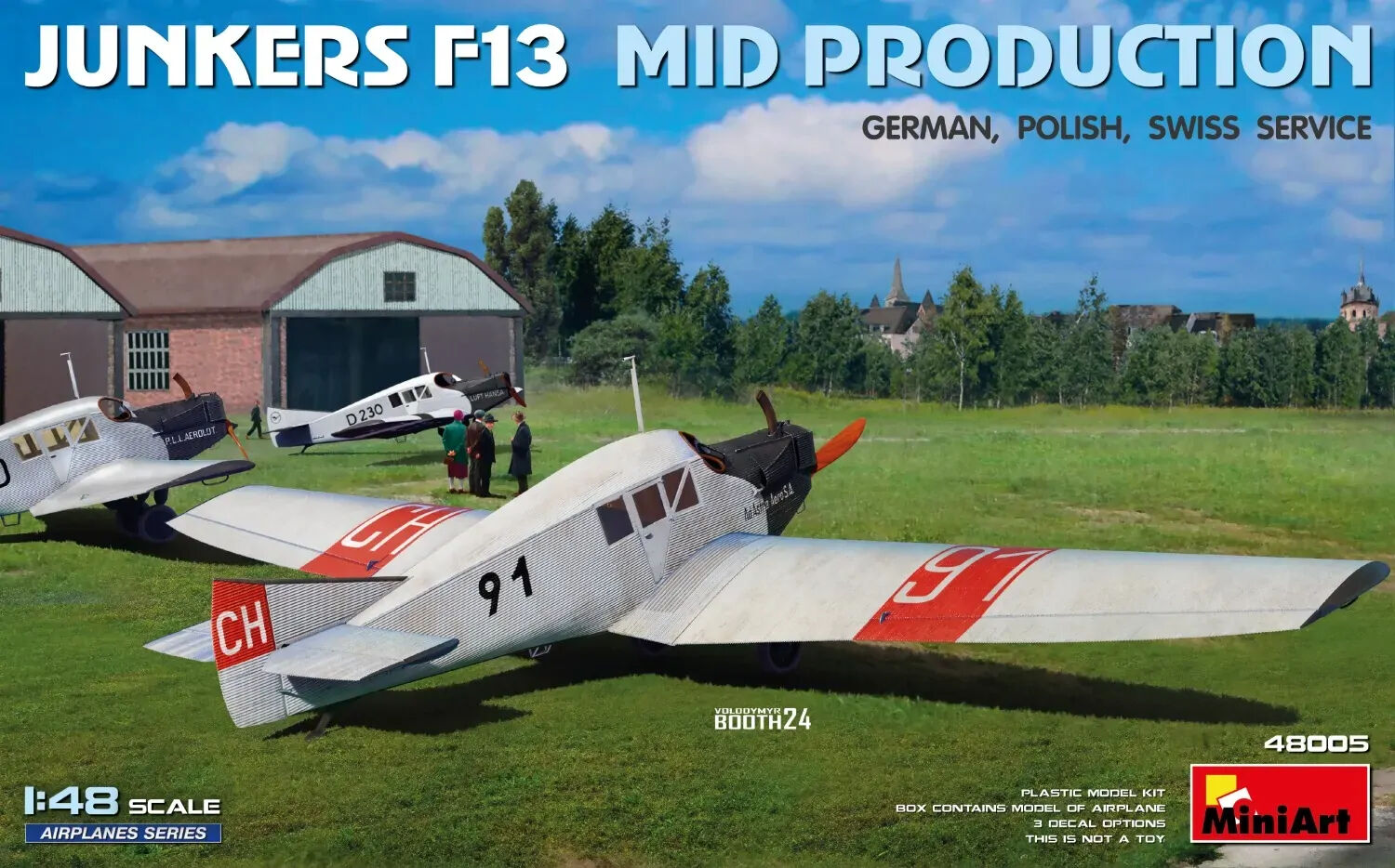 MiniArt 1/48 Junkers F13. Mid Prod. German. Polish. Swiss Service Plastic Model Kit