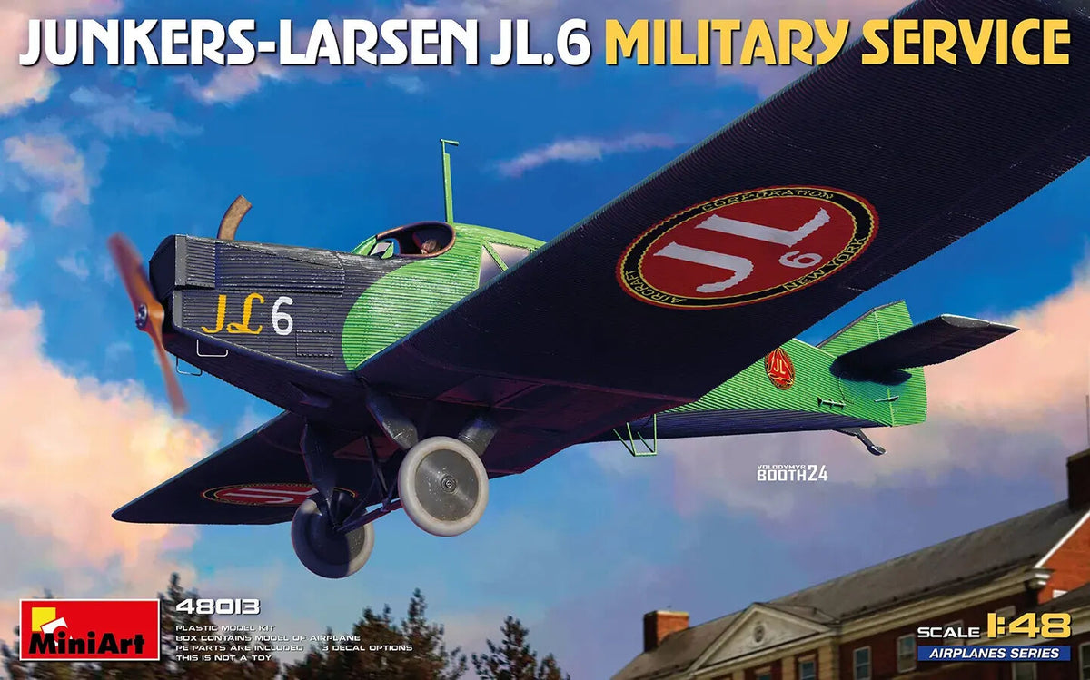 MiniArt 1/48 Junkers-Larsen JL.6. Military Service Plastic Model Kit MA48013
