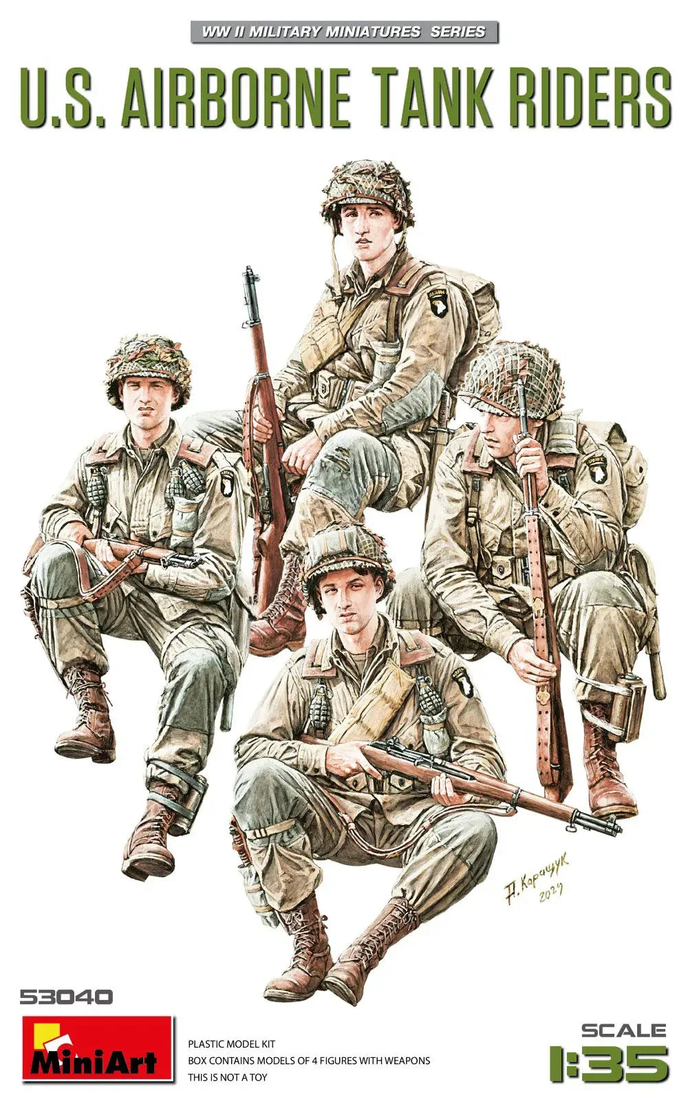 MiniArt 1/35 U.S. Airborne Tank Riders Plastic Model Kit