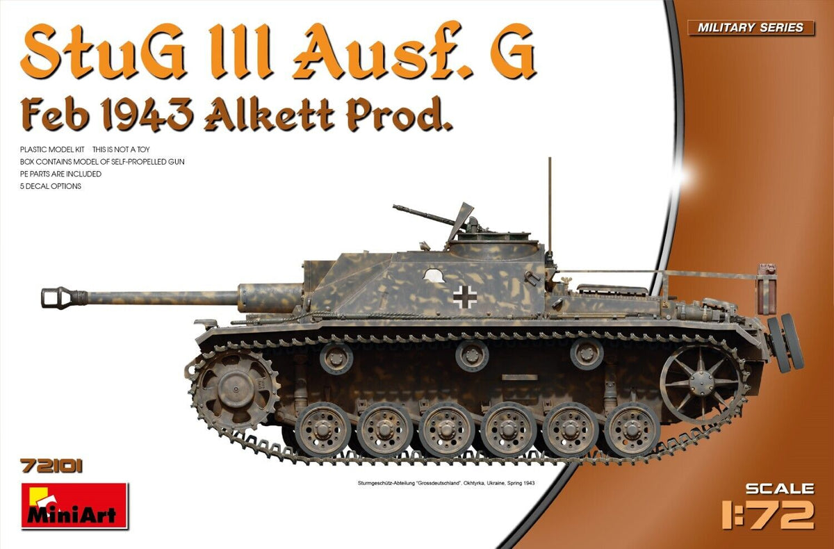 MiniArt 1/72 StuG III Ausf. G Feb 1943 Prod Plastic Model Kit MA72101