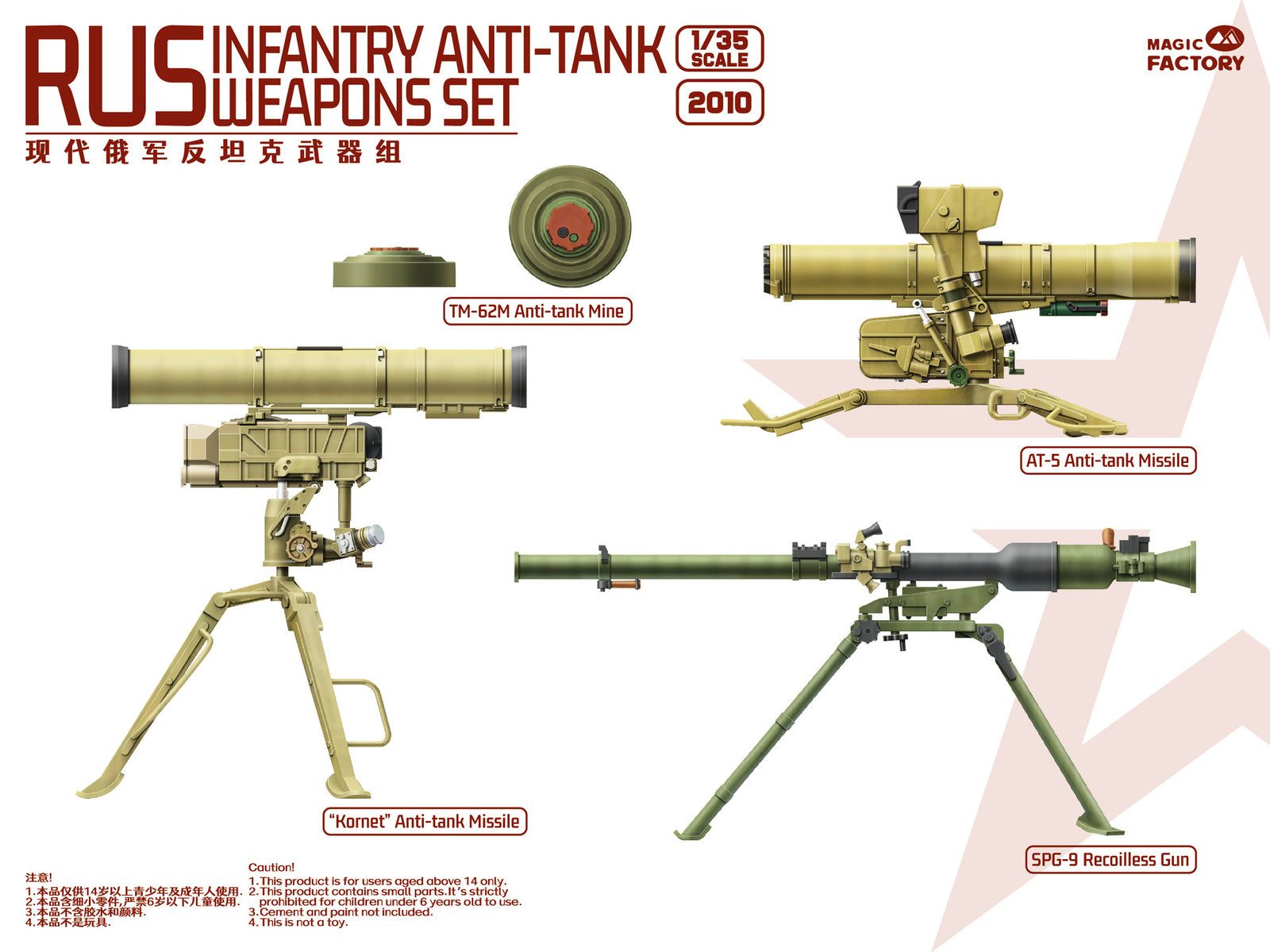 Magic Factory 1/35 RUS Infantry Anti-tank Weapon Set Plastic Model Kit