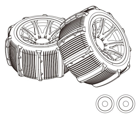 MJXS-14300E2 MJX 14210 Paddle Tire (2Pcs) MJX