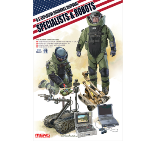 MM-HS-003 Meng 1/35 U.S. Explosive Ordnance Disposal Specialists & Robots Plastic Model Kit Meng